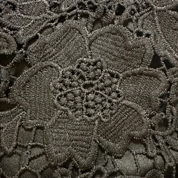 Kismet Black Textured Fabric Lace Top Camisole Y2K Smocked Back - Picture 8 of 8